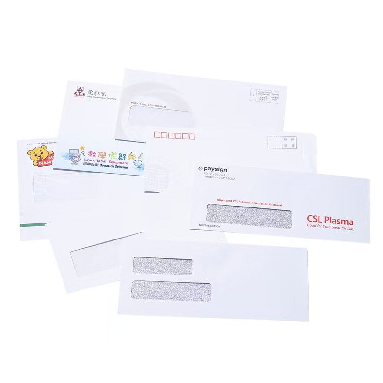 Fully Custom Personalized #10 Business Envelopes w/ Window & Peel & Seal