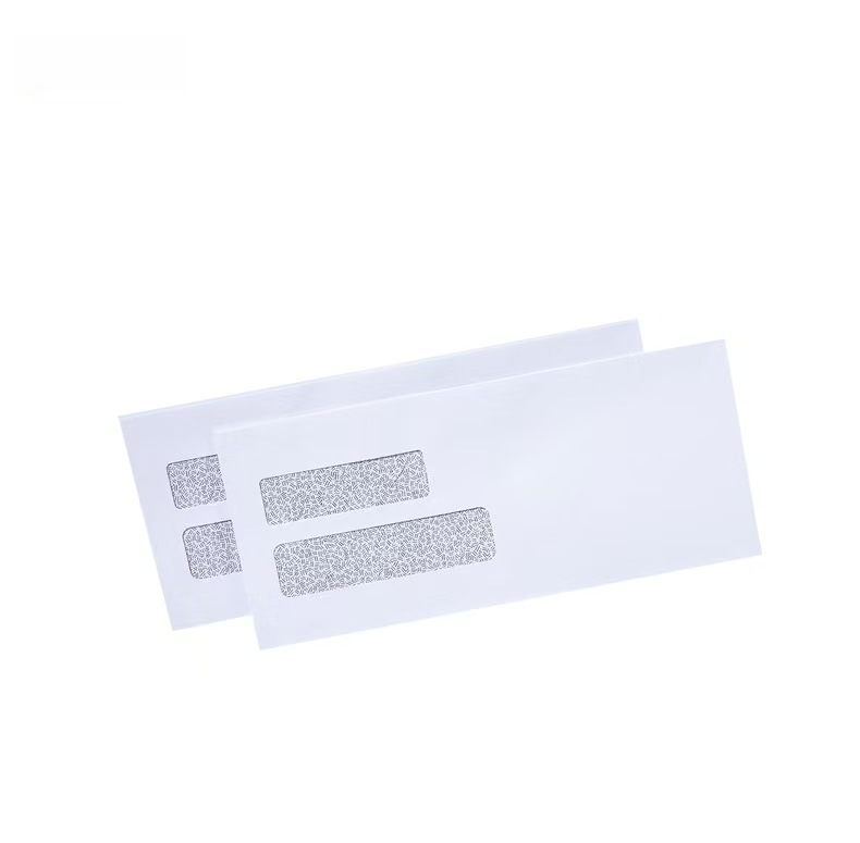 #10 Double Window Envelopes with Regular Gum