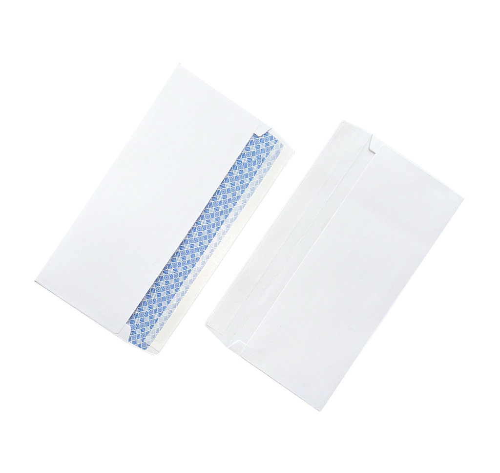 #10 White Woven Blank Envelopes