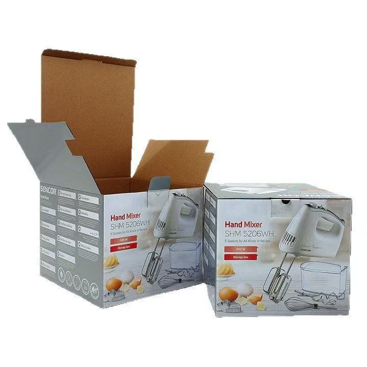 custom electric hand mixer printing gold stamping packaging box with insert