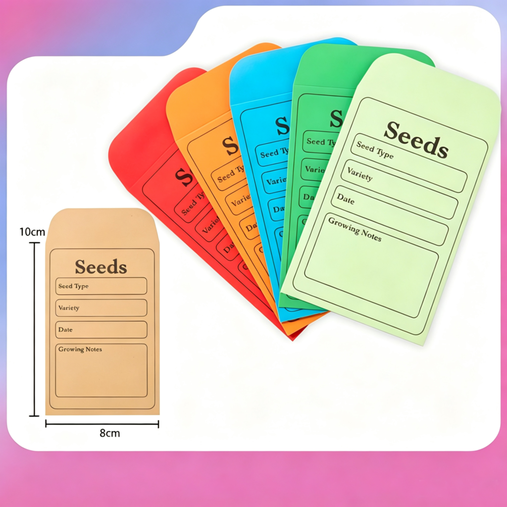 Self Sealing Seeds Storage Mini Envelope for Flower Vegetable