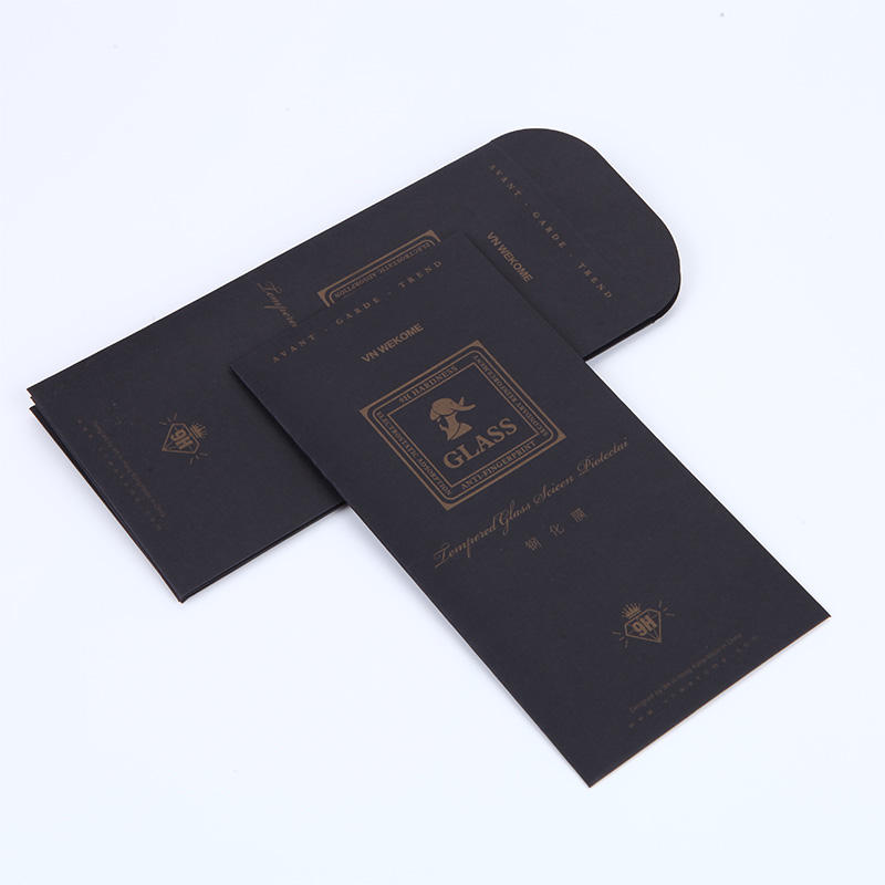 Reliable LCD Mobile phone screen protector printing gold stamping logo packaging envelopes china supplier